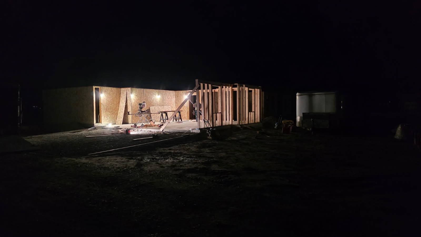 Gallery photos for Edson Builders Pushes Boundaries: Night Framing in Action: Image #1