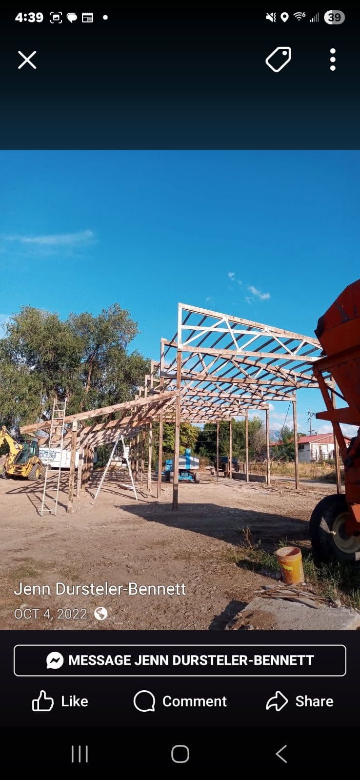 Gallery photos for Post Frame Rebuild Amidst Nature: Image #1