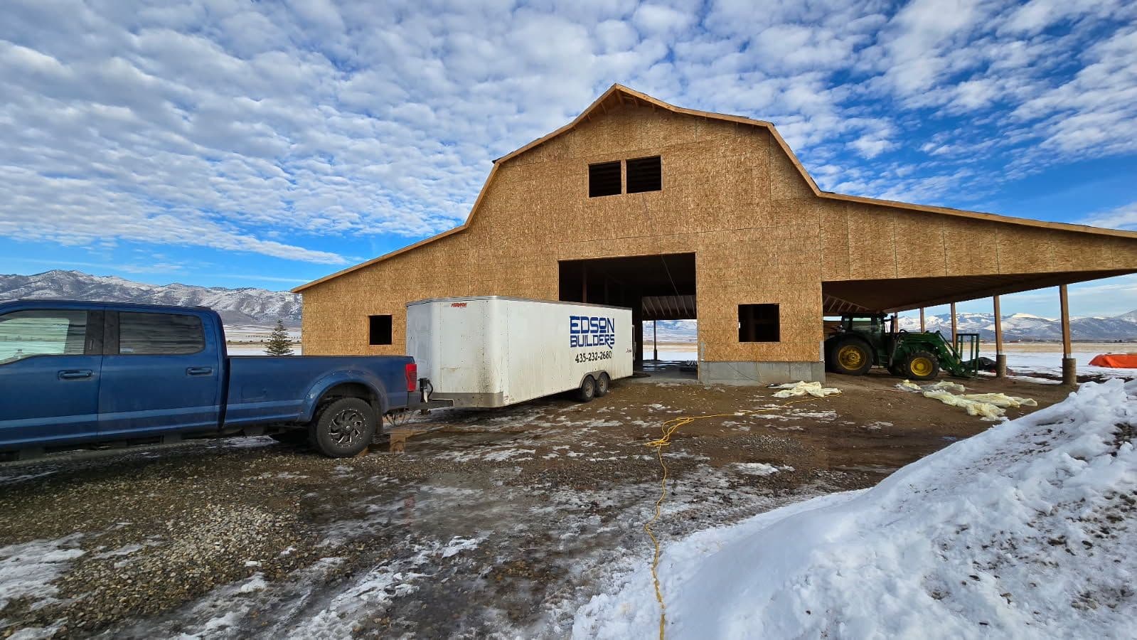 Edson Builders Finishing Cozy Barn Construction