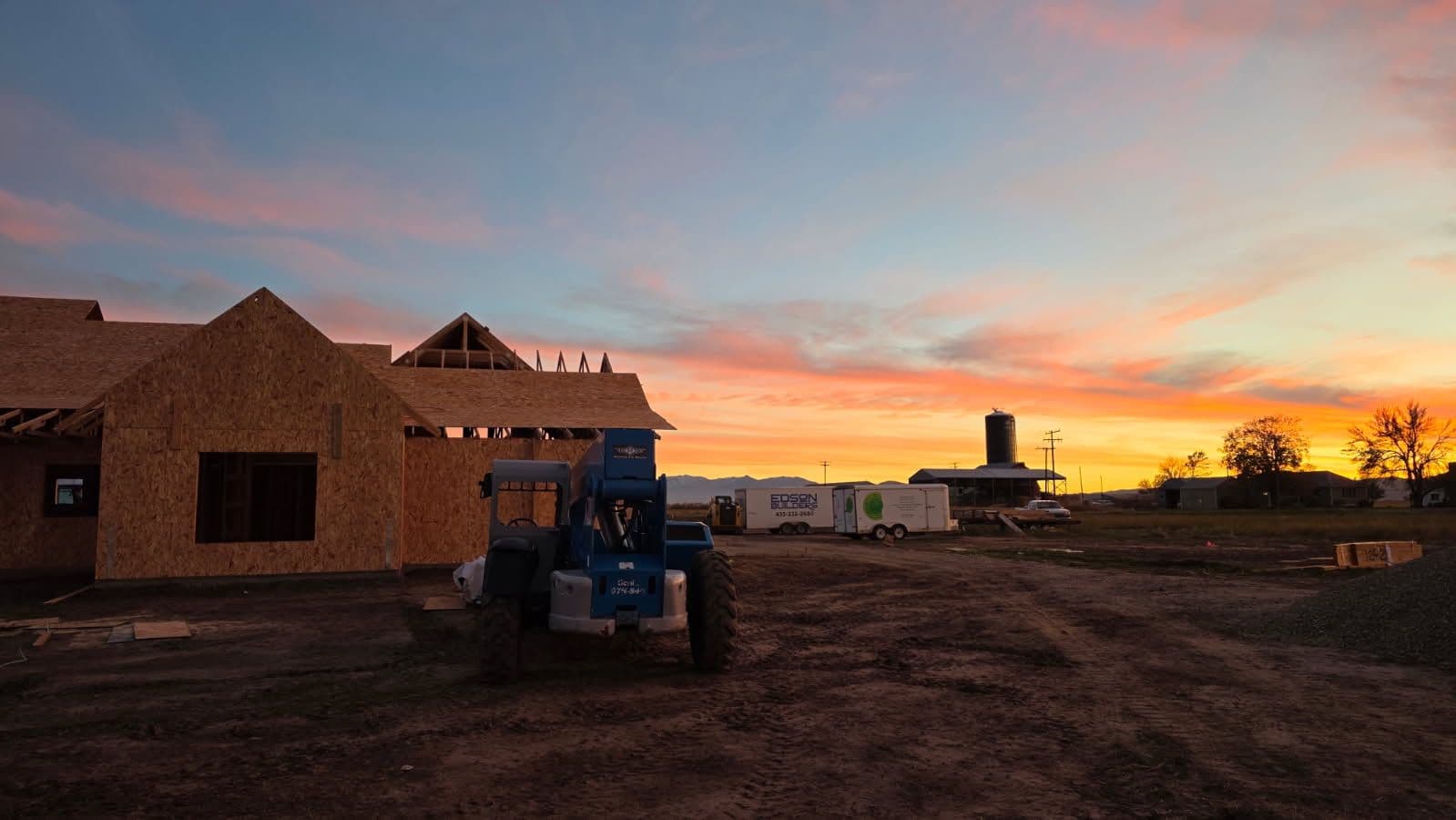 Roof Framing Progress at Edson Builders image